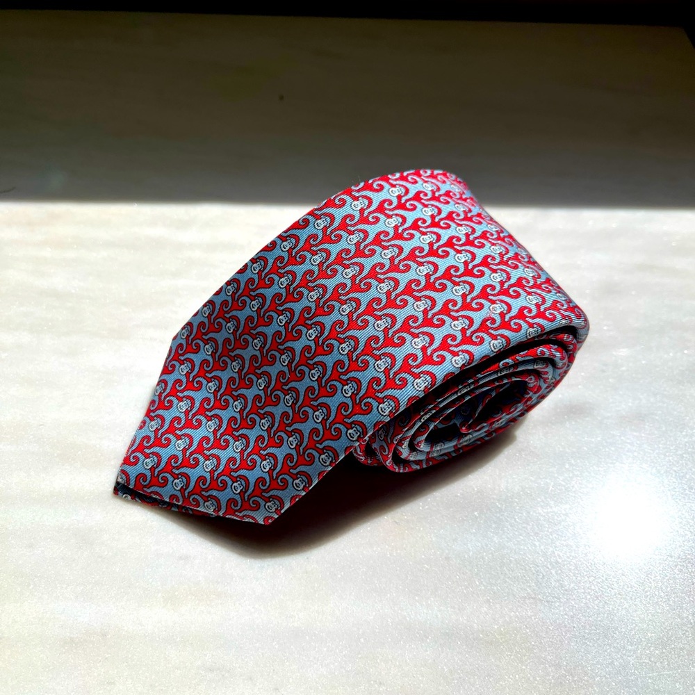 Skinny Hermes Tie - Monkey Print
